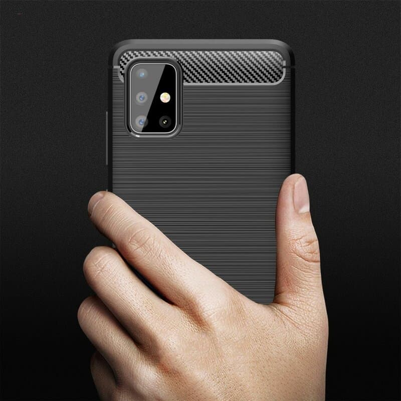 Techsuit Carbon Silicone - θήκη για Samsung Galaxy A51 - Μαύρο 3