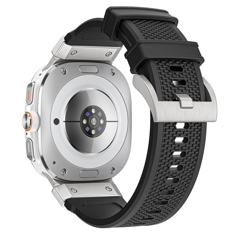 Techsuit - Watchband (W068) - Samsung Galaxy Watch Ultra 47mm - Black / Silver 2