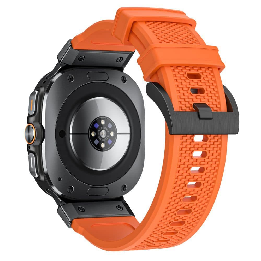 Techsuit - Watchband (W068) - Samsung Galaxy Watch Ultra 47mm - Orange / Black 2