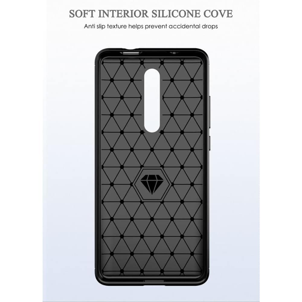 Techsuit Carbon Silicone - θήκη για Xiaomi Mi 9T - Μαύρο 3
