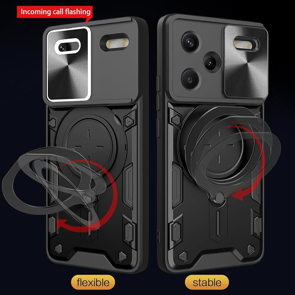 Techsuit CamGuard Pro - θήκη για Xiaomi Redmi Note 13 Pro+ 5G - Μαύρο 5
