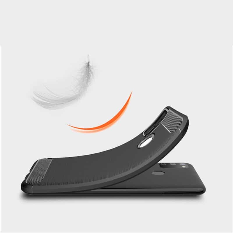 Techsuit Carbon Silicone - θήκη για Samsung Galaxy M21 - Μαύρο 3