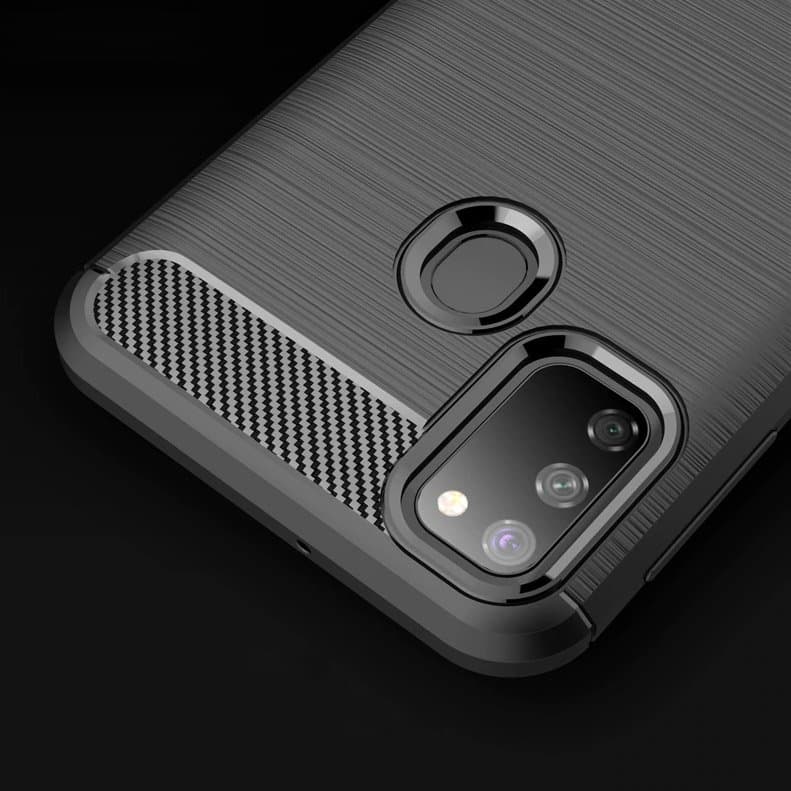 Techsuit Carbon Silicone - θήκη για Samsung Galaxy M21 - Μαύρο 4