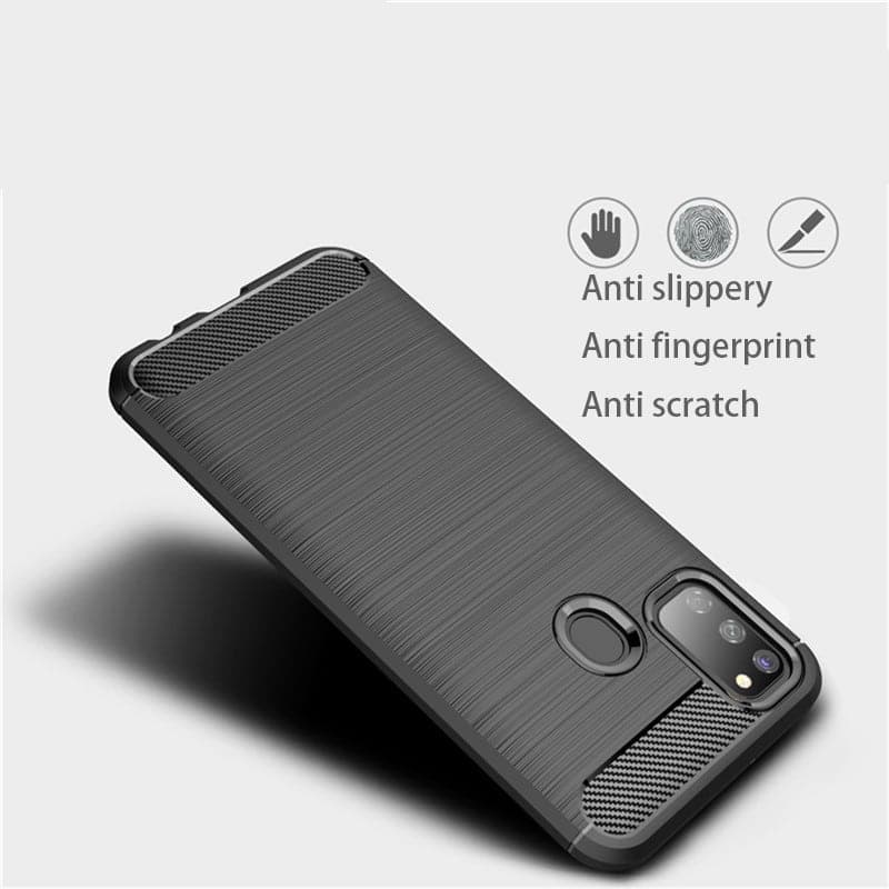 Techsuit Carbon Silicone - θήκη για Samsung Galaxy M21 - Μαύρο 5