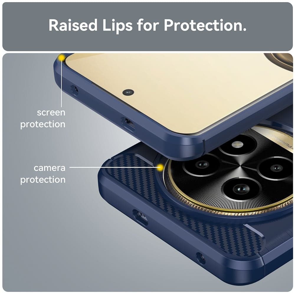 Techsuit Carbon Silicone - θήκη για Realme 13 Pro / Pro+ - Μπλε 3