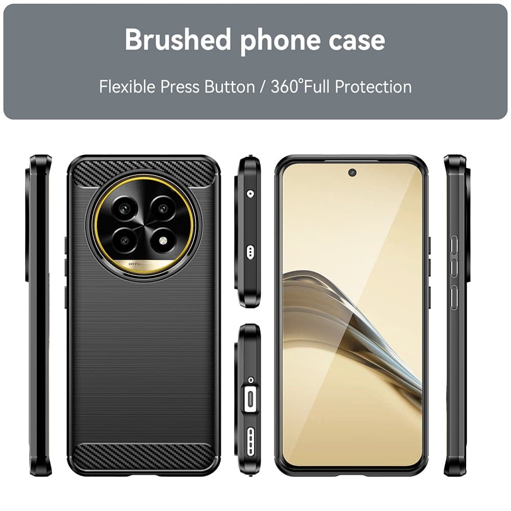 Techsuit Carbon Silicone - θήκη για Realme 13 Pro / Pro+ - Μαύρο 6