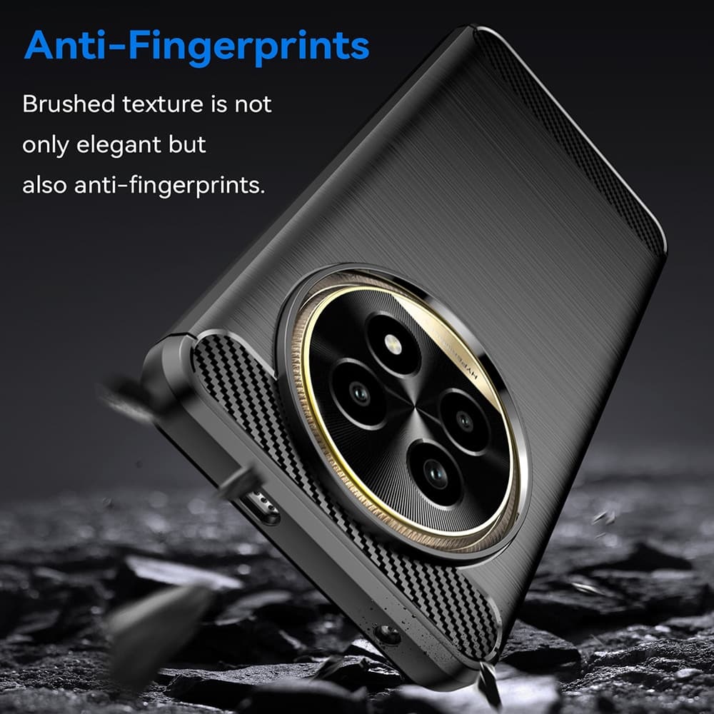 Techsuit Carbon Silicone - θήκη για Realme 13 Pro / Pro+ - Μαύρο 3