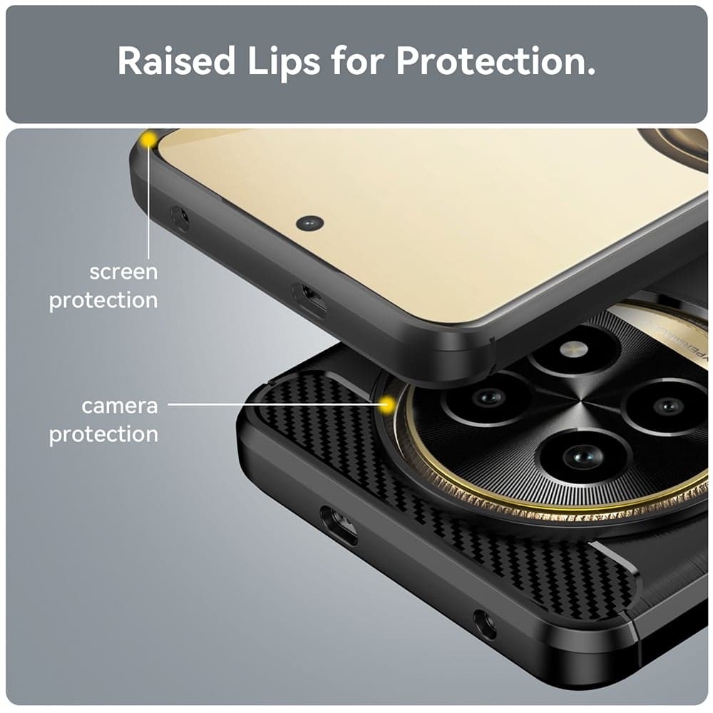 Techsuit Carbon Silicone - θήκη για Realme 13 Pro / Pro+ - Μαύρο 5