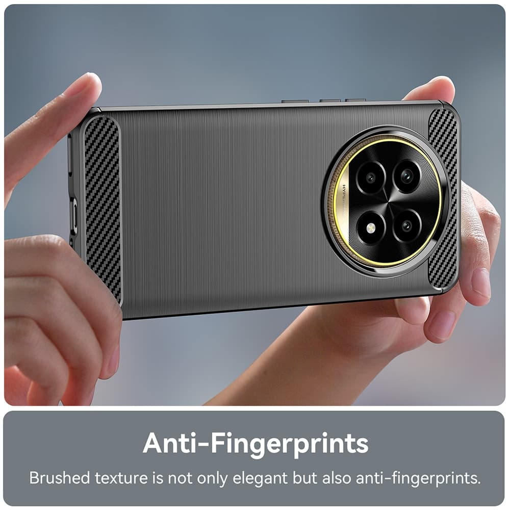 Techsuit Carbon Silicone - θήκη για Realme 13 Pro / Pro+ - Μαύρο 4