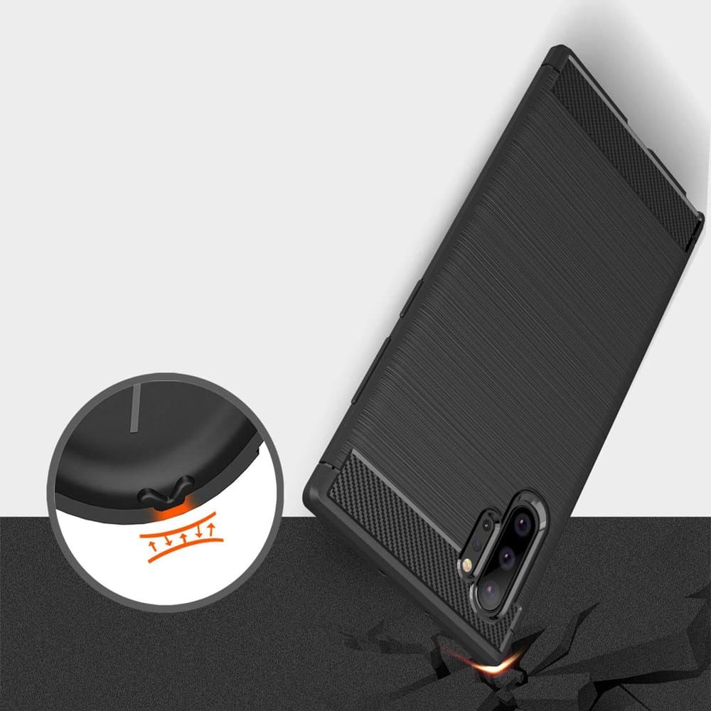 Techsuit Carbon Silicone - θήκη για Samsung Galaxy Note10+ - Μαύρο 2