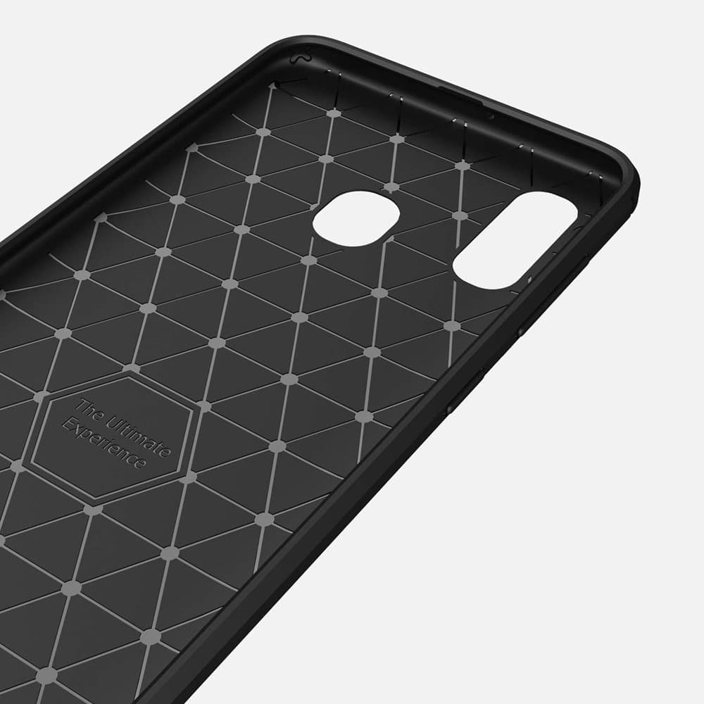 Techsuit Carbon Silicone - θήκη για Samsung Galaxy A40 - Μαύρο 5