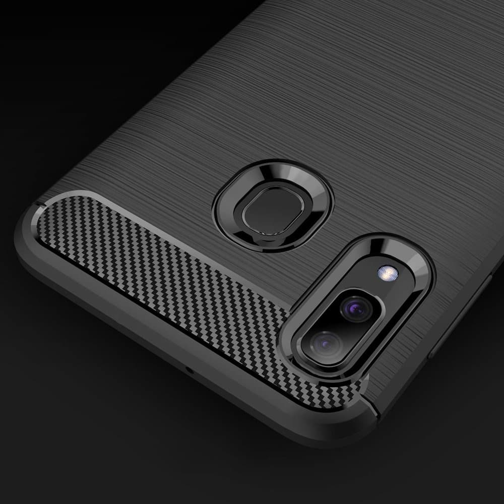 Techsuit Carbon Silicone - θήκη για Samsung Galaxy A40 - Μαύρο 6