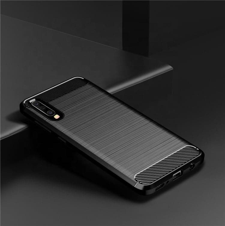 Techsuit Carbon Silicone - θήκη για Samsung Galaxy A70 - Μαύρο 2