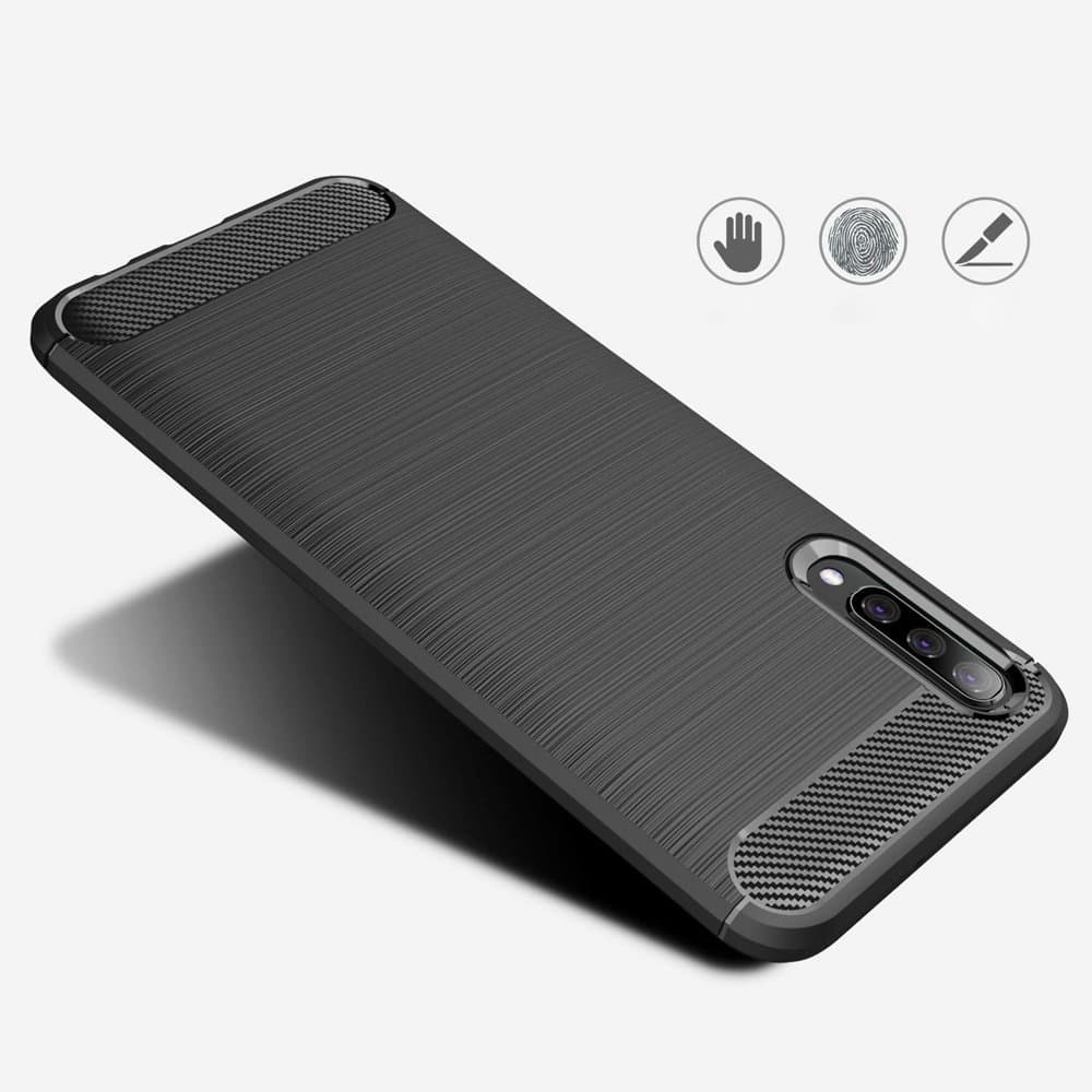 Techsuit Carbon Silicone - θήκη για Samsung Galaxy A70 - Μαύρο 3