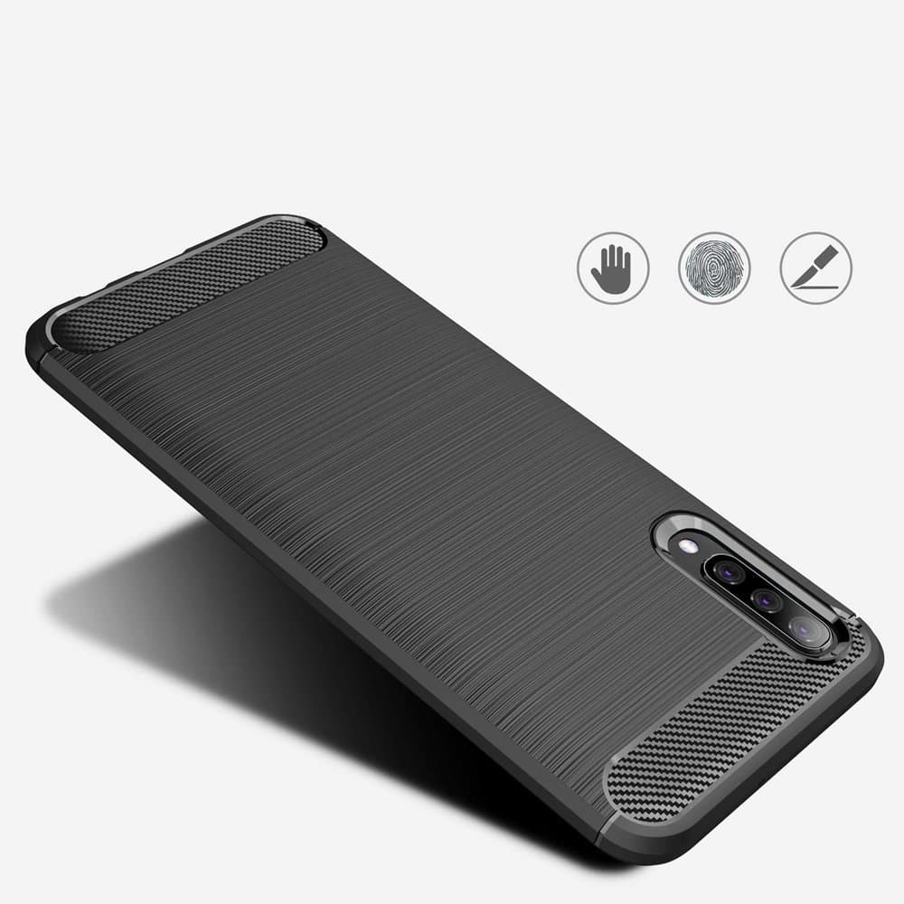Techsuit Carbon Silicone - θήκη για Samsung Galaxy A30s - Μαύρο 3