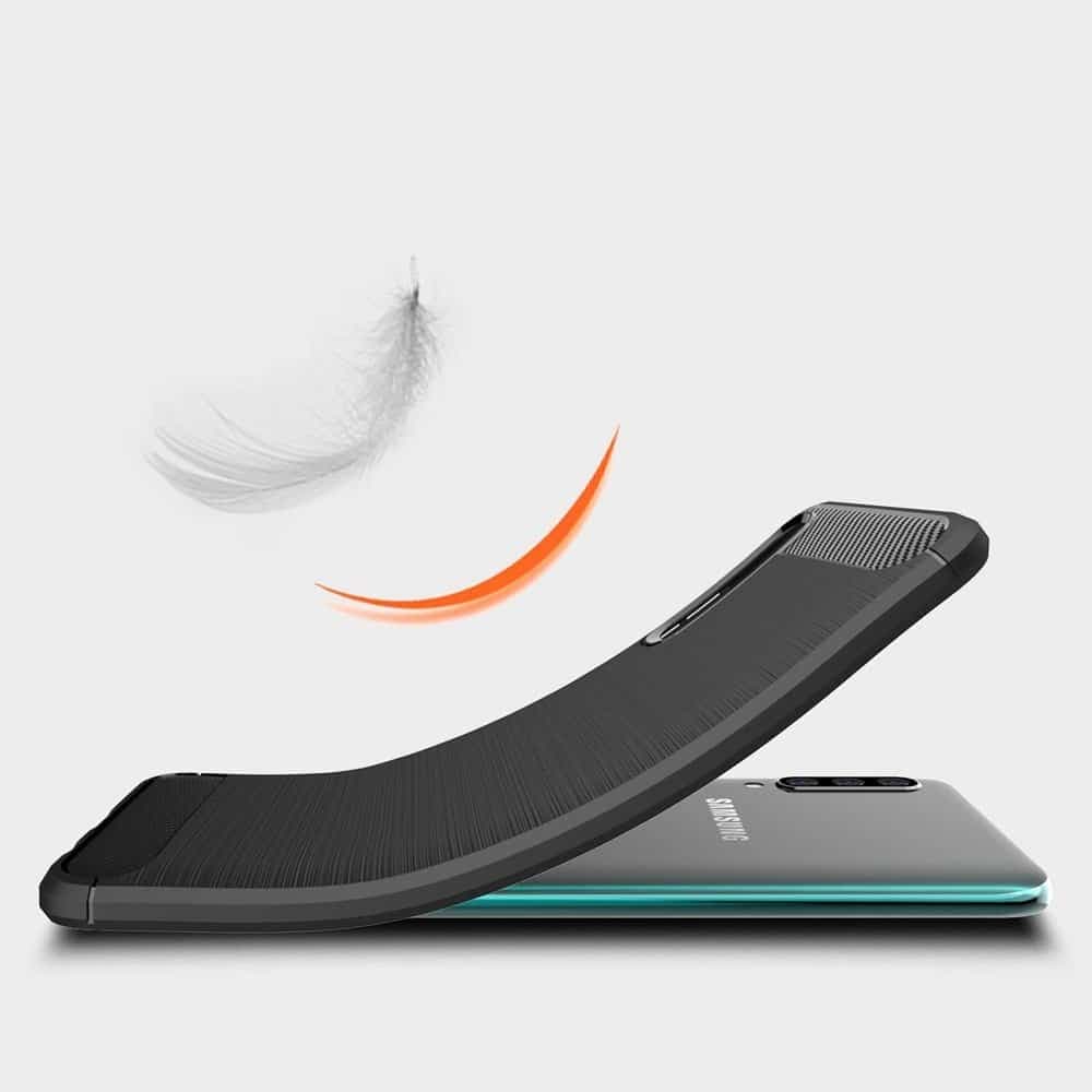 Techsuit Carbon Silicone - θήκη για Samsung Galaxy A30s - Μαύρο 4