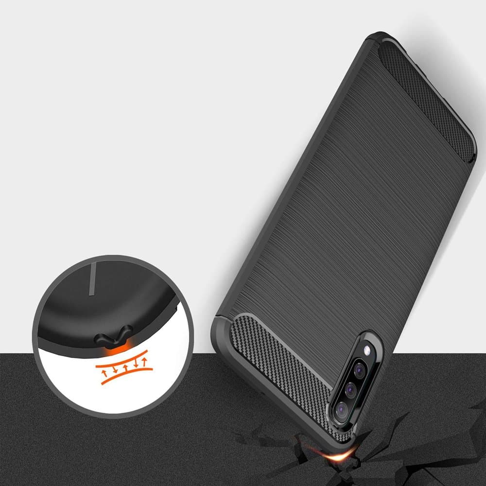 Techsuit Carbon Silicone - θήκη για Samsung Galaxy A30s - Μαύρο 5