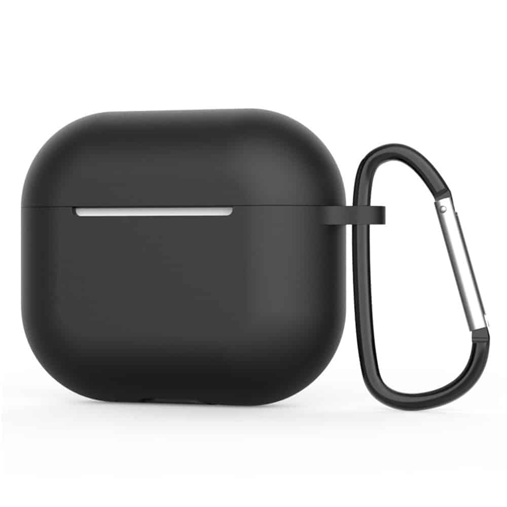 Techsuit - Θήκη σιλικόνης - για AirPods 4, Λείο υπερλεπτό υλικό - Μαύρο
