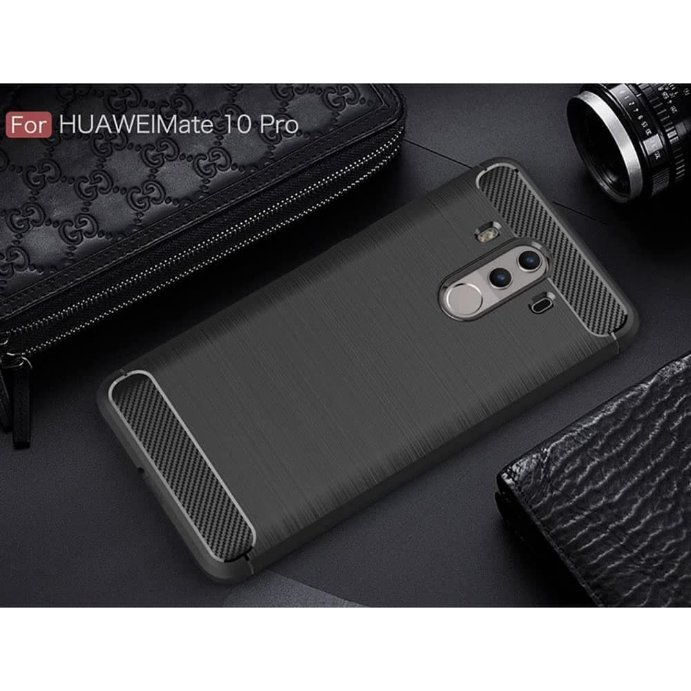 Techsuit Carbon Silicone - θήκη για Huawei Mate 10 Pro - Μαύρο 2