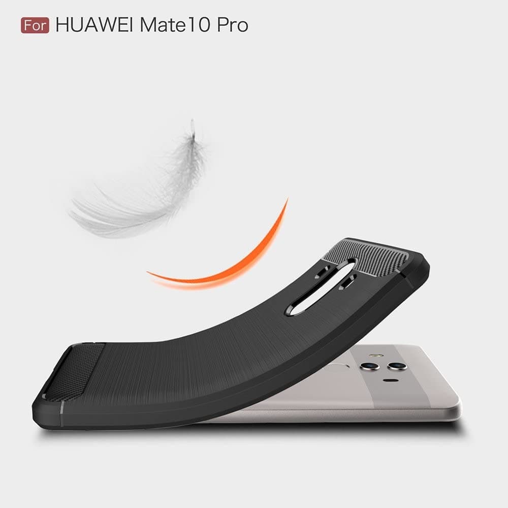 Techsuit Carbon Silicone - θήκη για Huawei Mate 10 Pro - Μαύρο 3