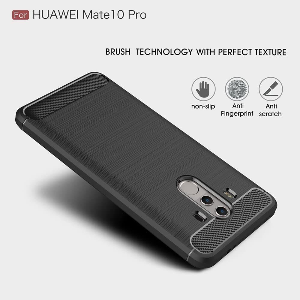 Techsuit Carbon Silicone - θήκη για Huawei Mate 10 Pro - Μαύρο 6