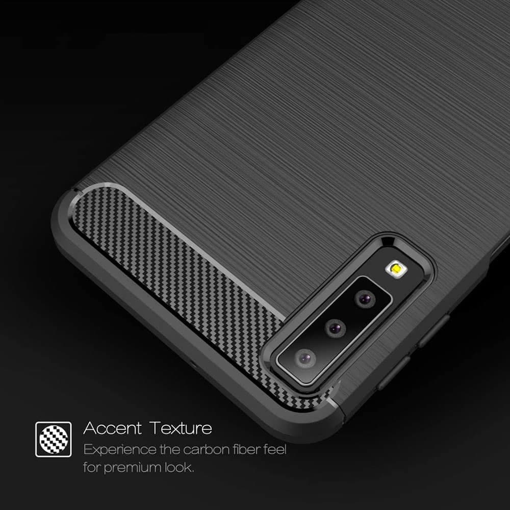 Techsuit Carbon Silicone - θήκη για Samsung Galaxy A7 (2018) - Μαύρο 4