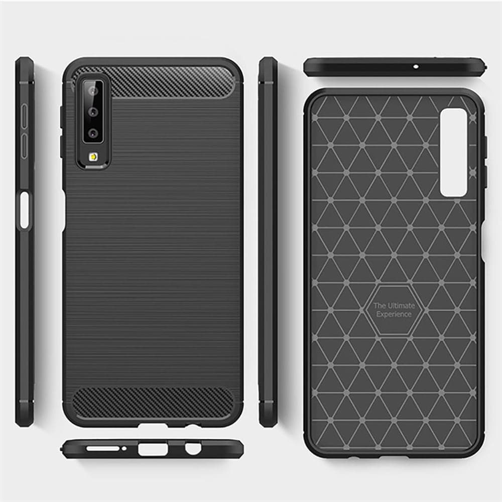 Techsuit Carbon Silicone - θήκη για Samsung Galaxy A7 (2018) - Μαύρο 6
