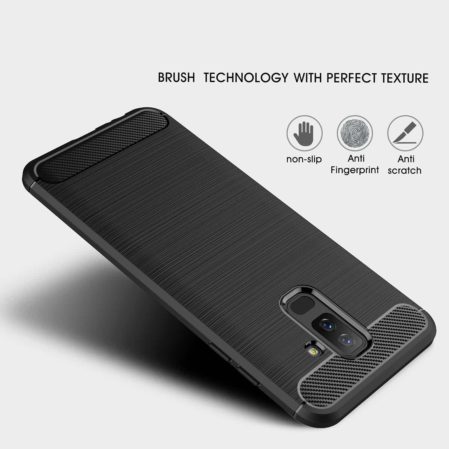 Techsuit Carbon Silicone - θήκη για Samsung Galaxy A6+ (2018) - Μαύρο 2