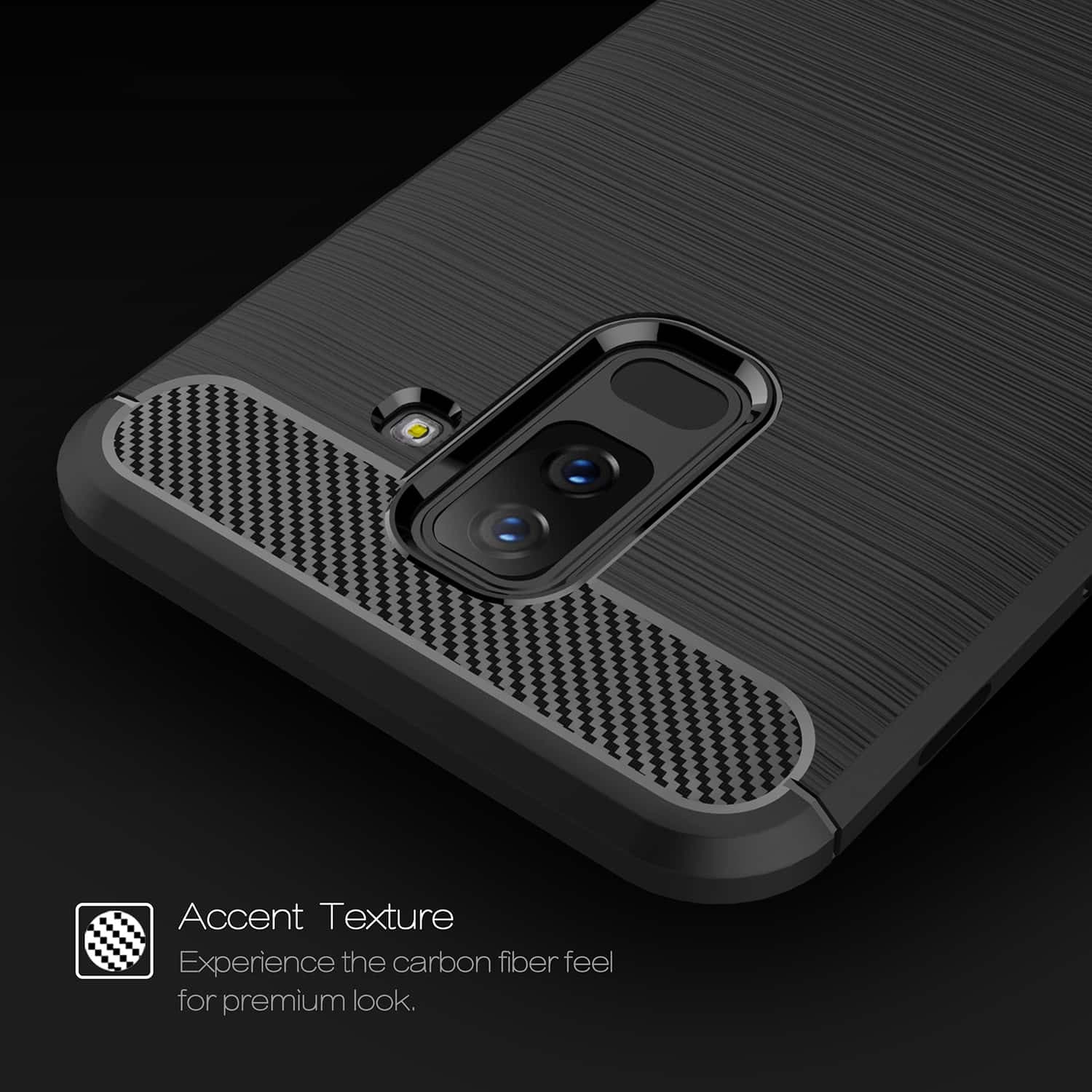 Techsuit Carbon Silicone - θήκη για Samsung Galaxy A6+ (2018) - Μαύρο 4