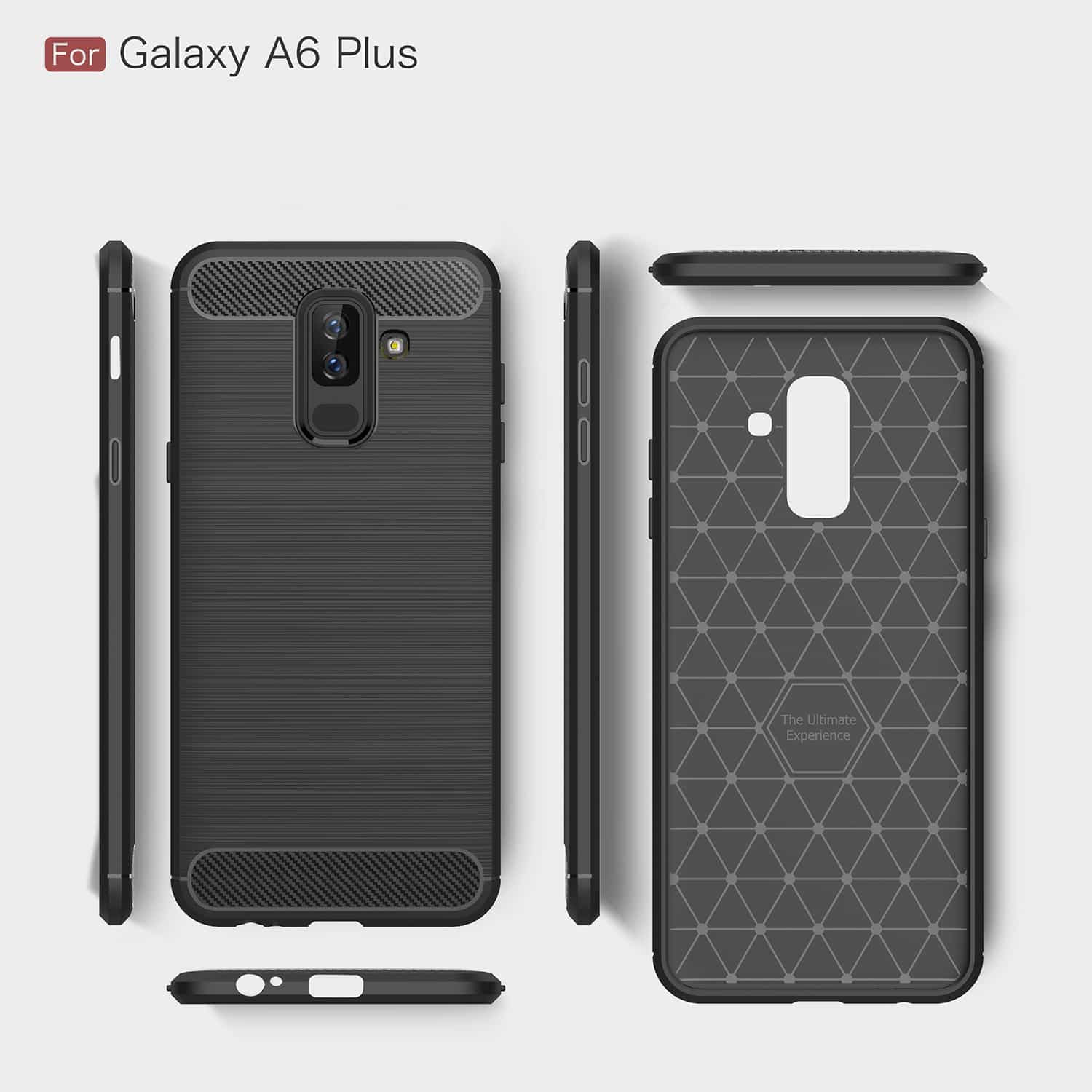 Techsuit Carbon Silicone - θήκη για Samsung Galaxy A6+ (2018) - Μαύρο 6