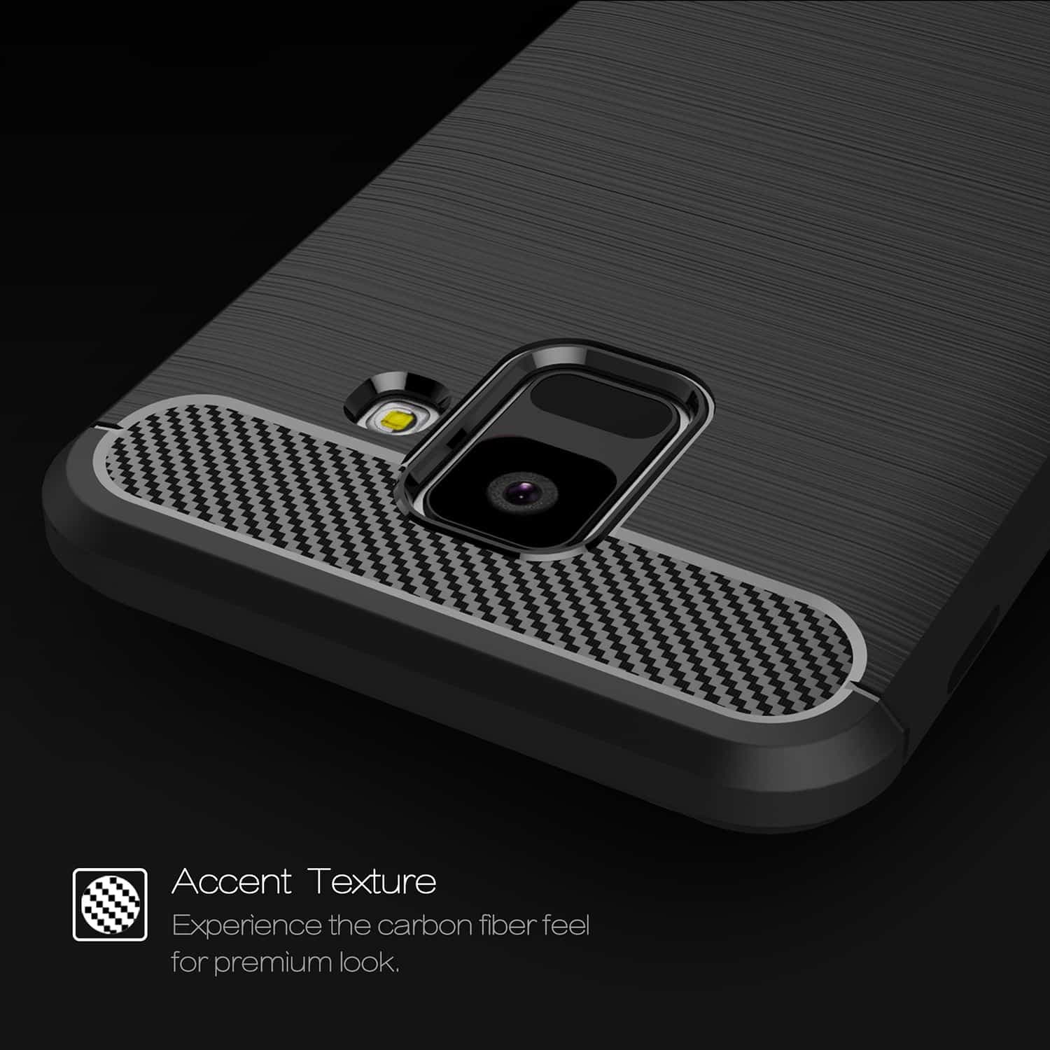 Techsuit Carbon Silicone - θήκη για Samsung Galaxy A6 (2018) - Μαύρο 4