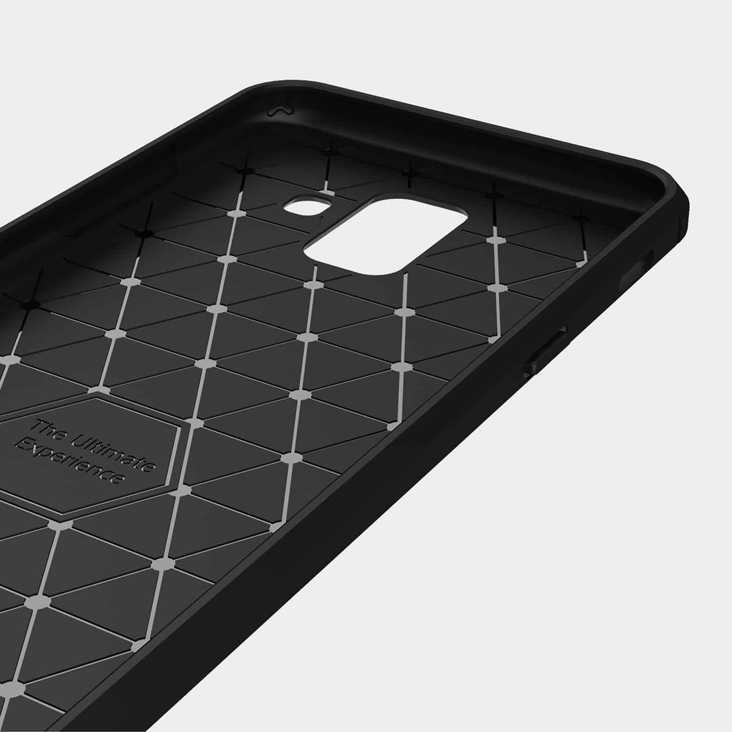 Techsuit Carbon Silicone - θήκη για Samsung Galaxy A6 (2018) - Μαύρο 5
