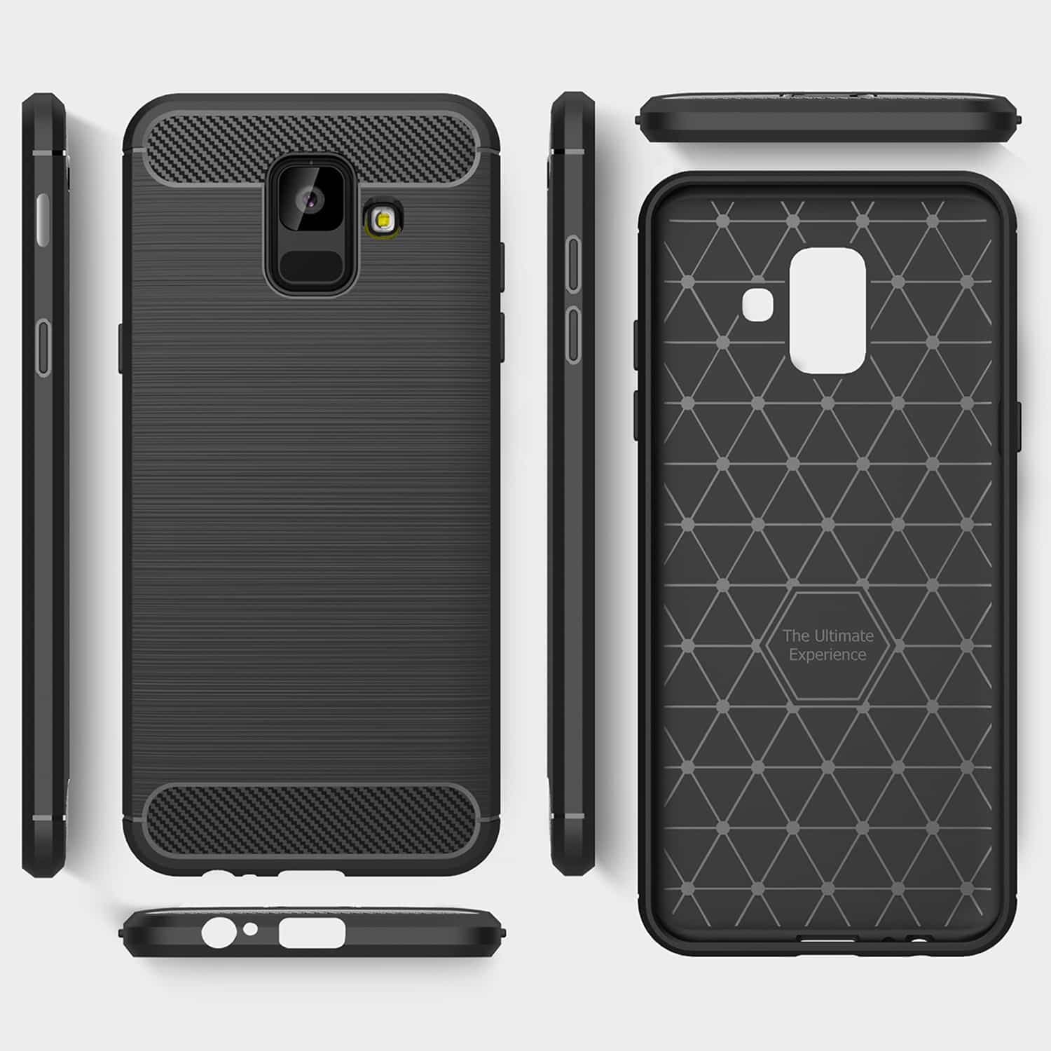 Techsuit Carbon Silicone - θήκη για Samsung Galaxy A6 (2018) - Μαύρο 6