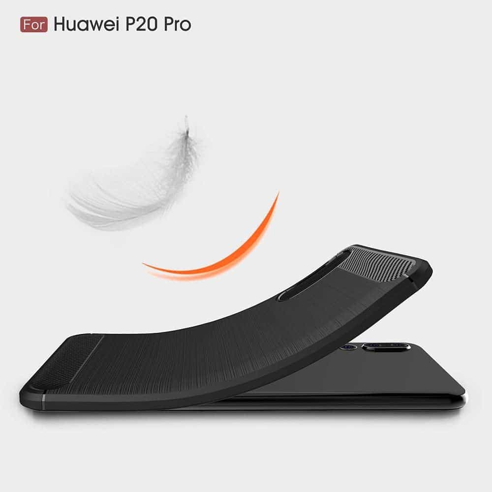 Techsuit Carbon Silicone - θήκη για Huawei P20 Pro - Μαύρο 2