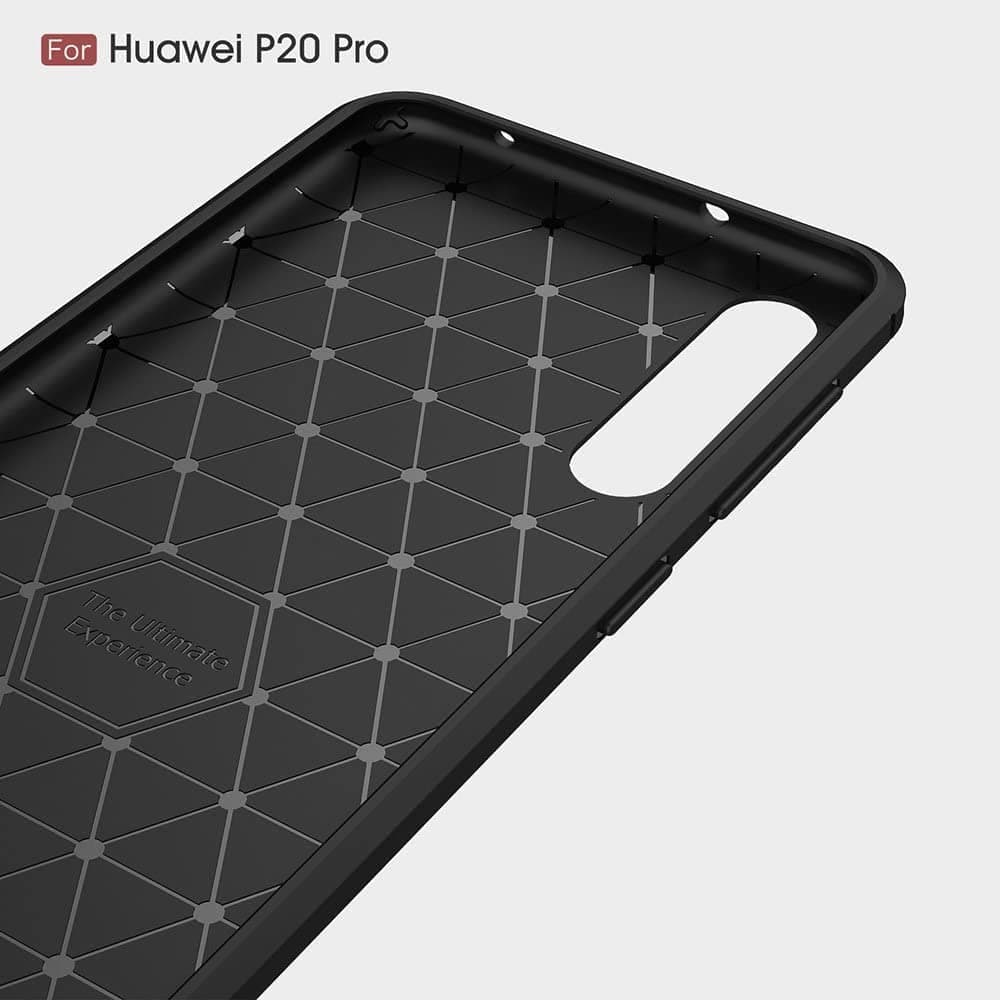 Techsuit Carbon Silicone - θήκη για Huawei P20 Pro - Μαύρο 3