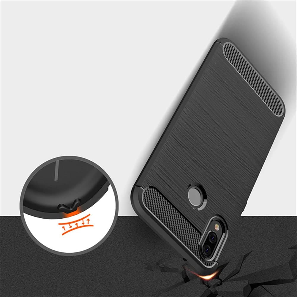 Techsuit Carbon Silicone - θήκη για Huawei P20 lite - Μαύρο 2