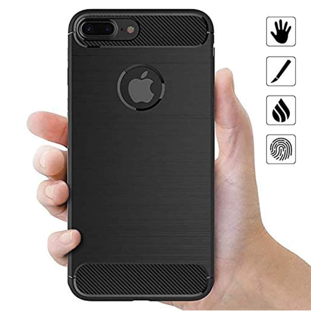 Techsuit Carbon Silicone - θήκη για Apple iPhone 8 Plus - Μαύρο 2