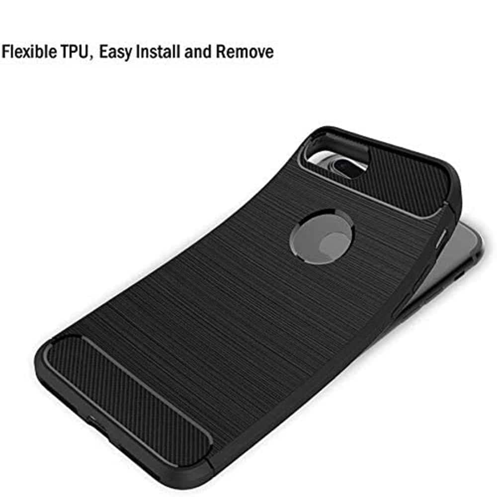 Techsuit Carbon Silicone - θήκη για Apple iPhone 8 Plus - Μαύρο 5