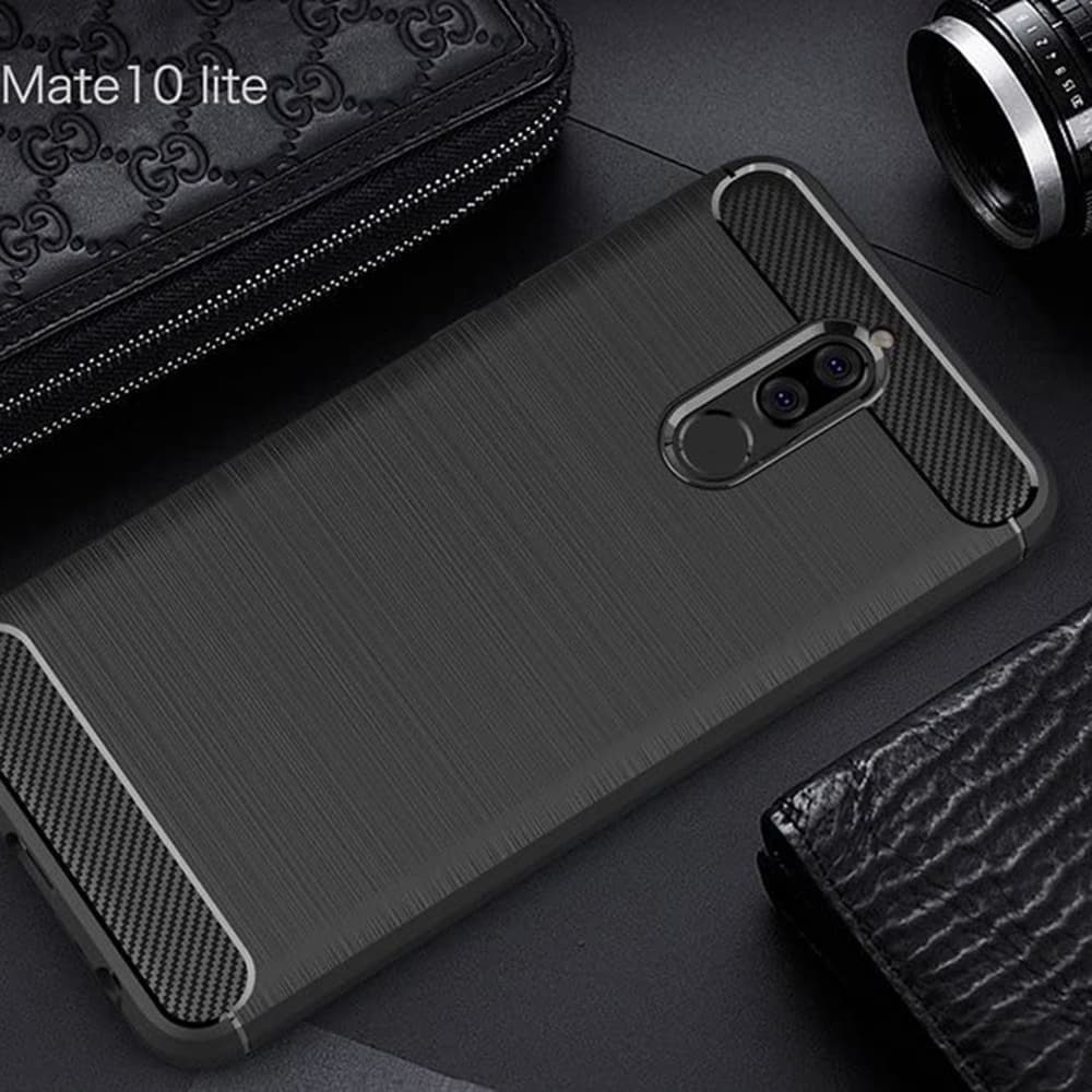 Techsuit Carbon Silicone - θήκη για Huawei Mate 10 Lite - Μαύρο 2