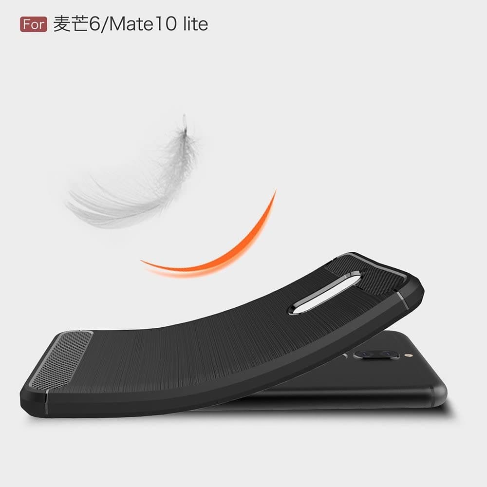 Techsuit Carbon Silicone - θήκη για Huawei Mate 10 Lite - Μαύρο 3