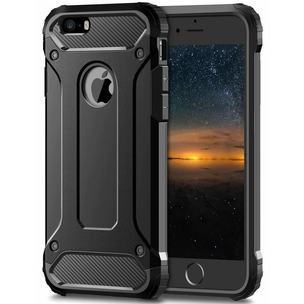Techsuit Hybrid Armor - θήκη για Apple iPhone 5 / 5s SE - Μαύρο