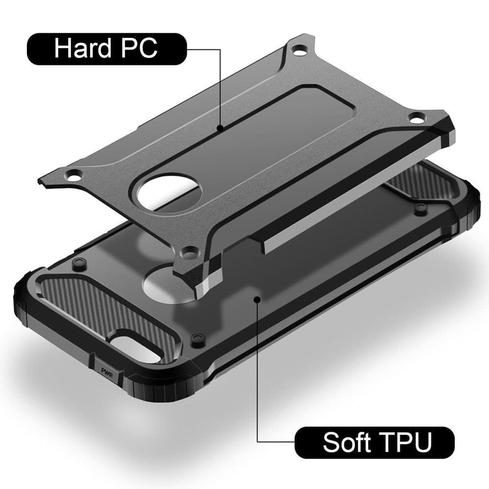 Techsuit Hybrid Armor - θήκη για Apple iPhone 5 / 5s SE - Μαύρο 3