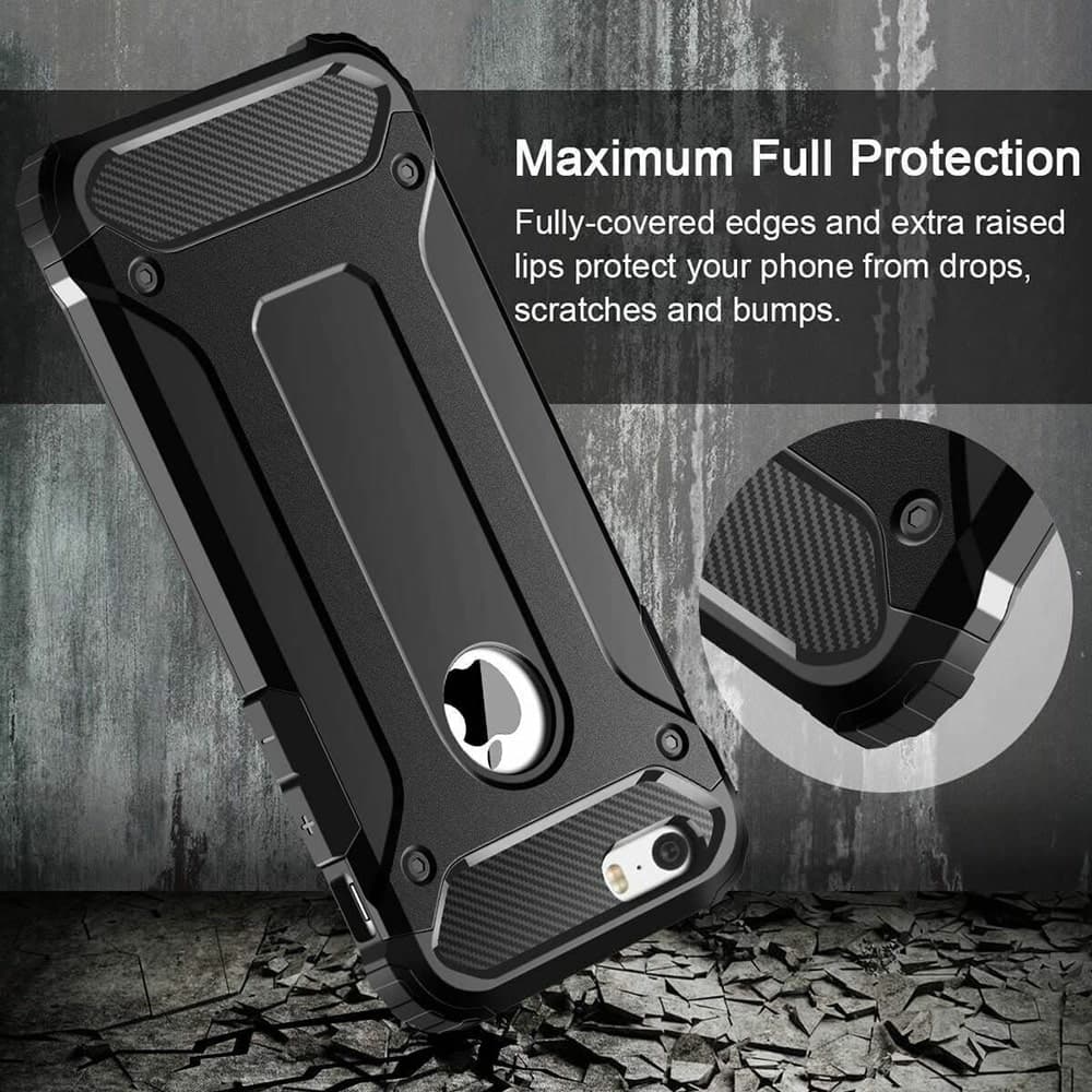 Techsuit Hybrid Armor - θήκη για Apple iPhone 5 / 5s SE - Μαύρο 5