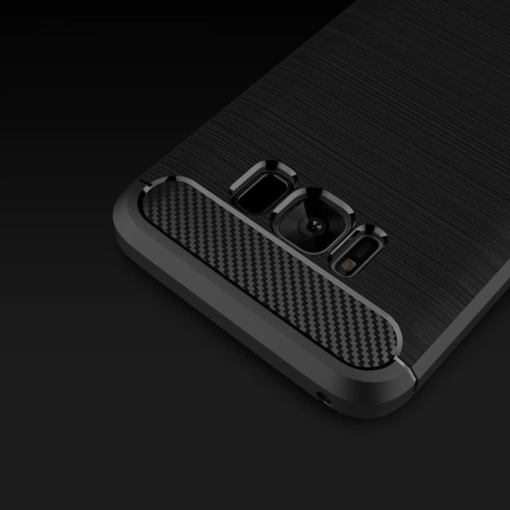 Techsuit Carbon Silicone - θήκη για Samsung Galaxy S8 - Μαύρο 3