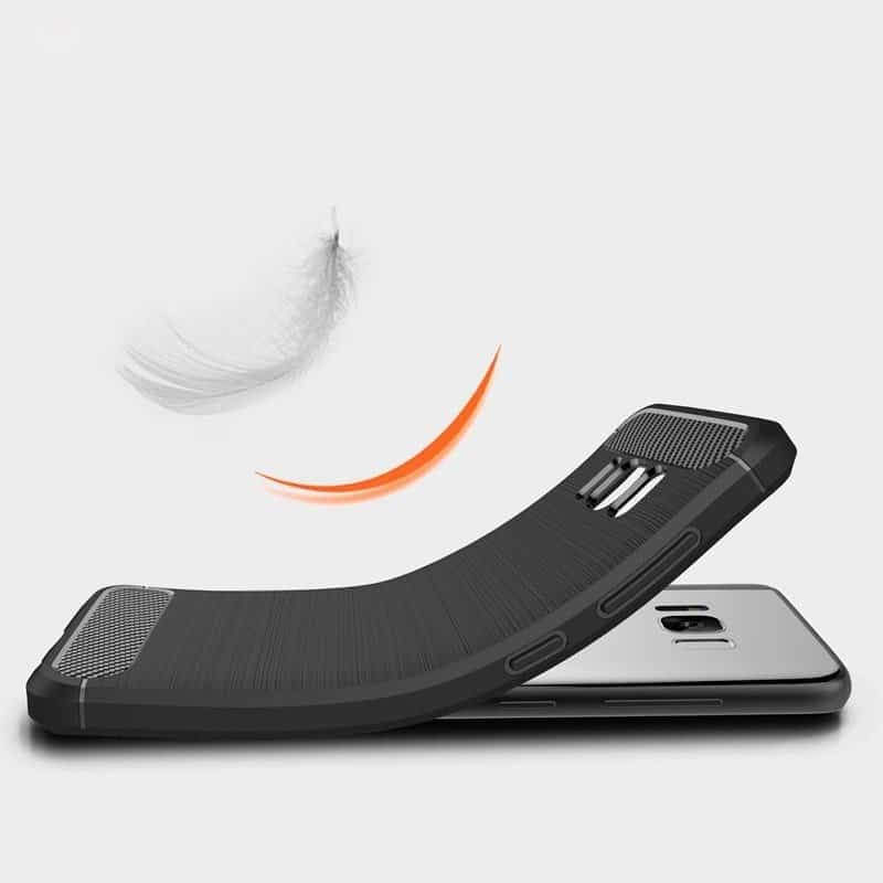 Techsuit Carbon Silicone - θήκη για Samsung Galaxy S8 - Μαύρο 4