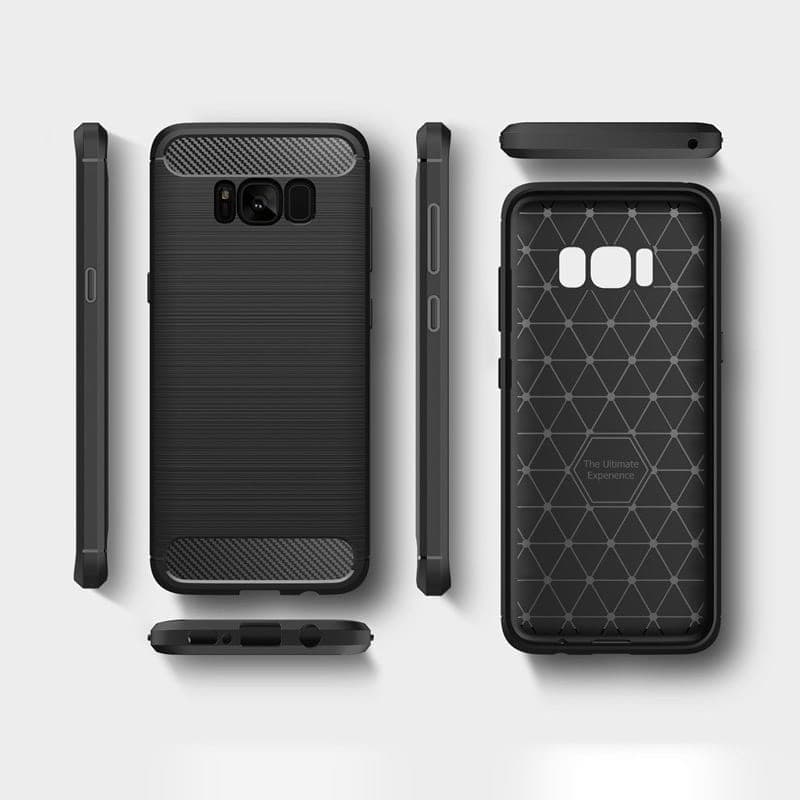 Techsuit Carbon Silicone - θήκη για Samsung Galaxy S8 - Μαύρο 6