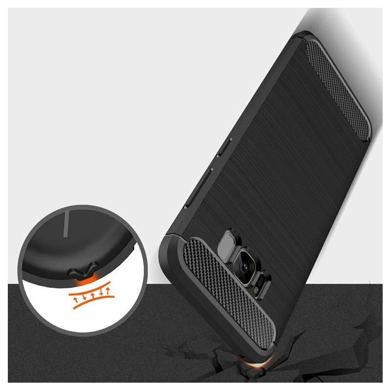 Techsuit Carbon Silicone - θήκη για Samsung Galaxy S8+ - Μαύρο 2