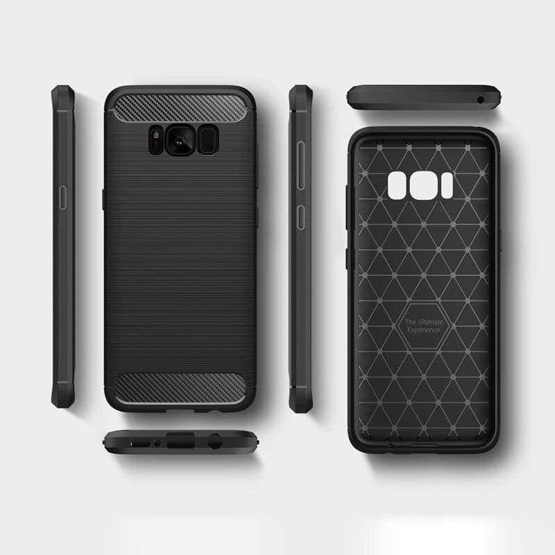 Techsuit Carbon Silicone - θήκη για Samsung Galaxy S8+ - Μαύρο 6
