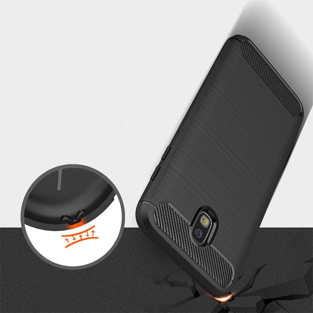 Techsuit Carbon Silicone - θήκη για Samsung Galaxy J7 (2017) - Μαύρο 2