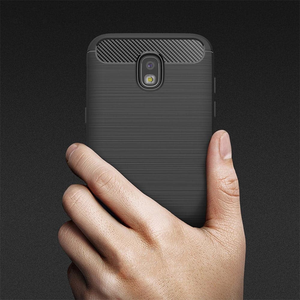 Techsuit Carbon Silicone - θήκη για Samsung Galaxy J7 (2017) - Μαύρο 6